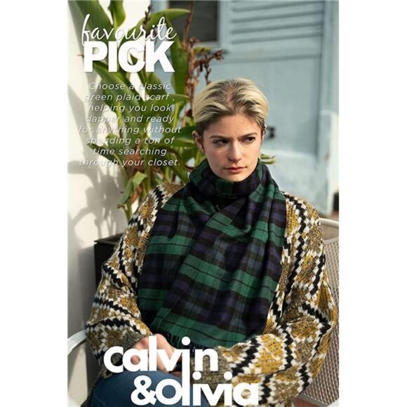 Cashmere Feel Scarf Soft Winter Ombre Nova Buffalo Tartan for Men and Women - Picture 3 of 6